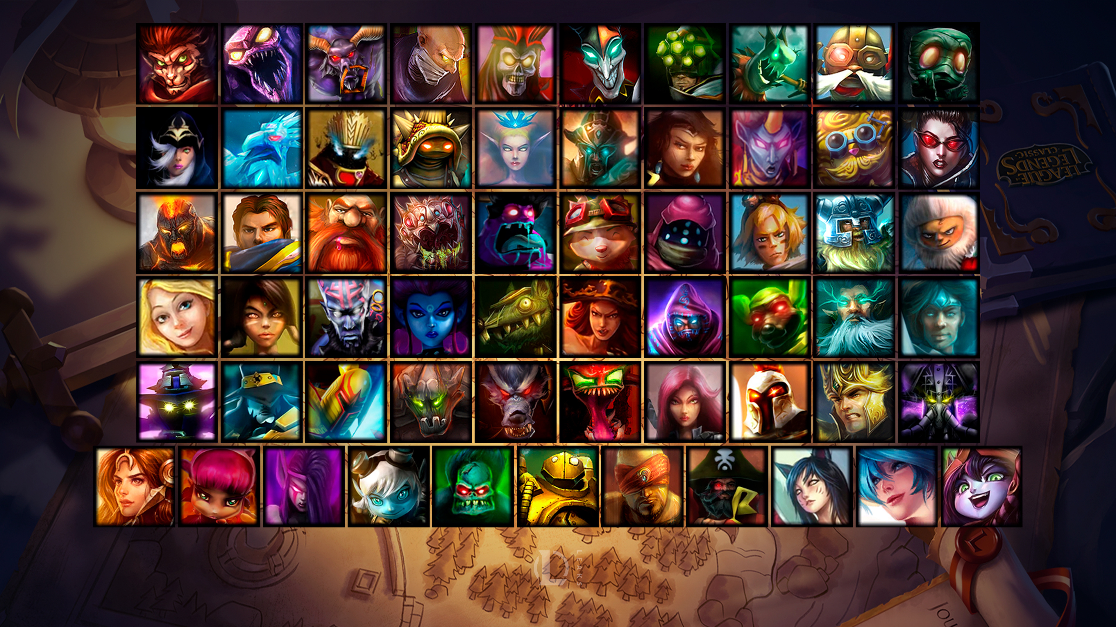 Reported League of Legends Classic champion portrait roster