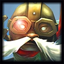 Corki Data Dragon reference portrait